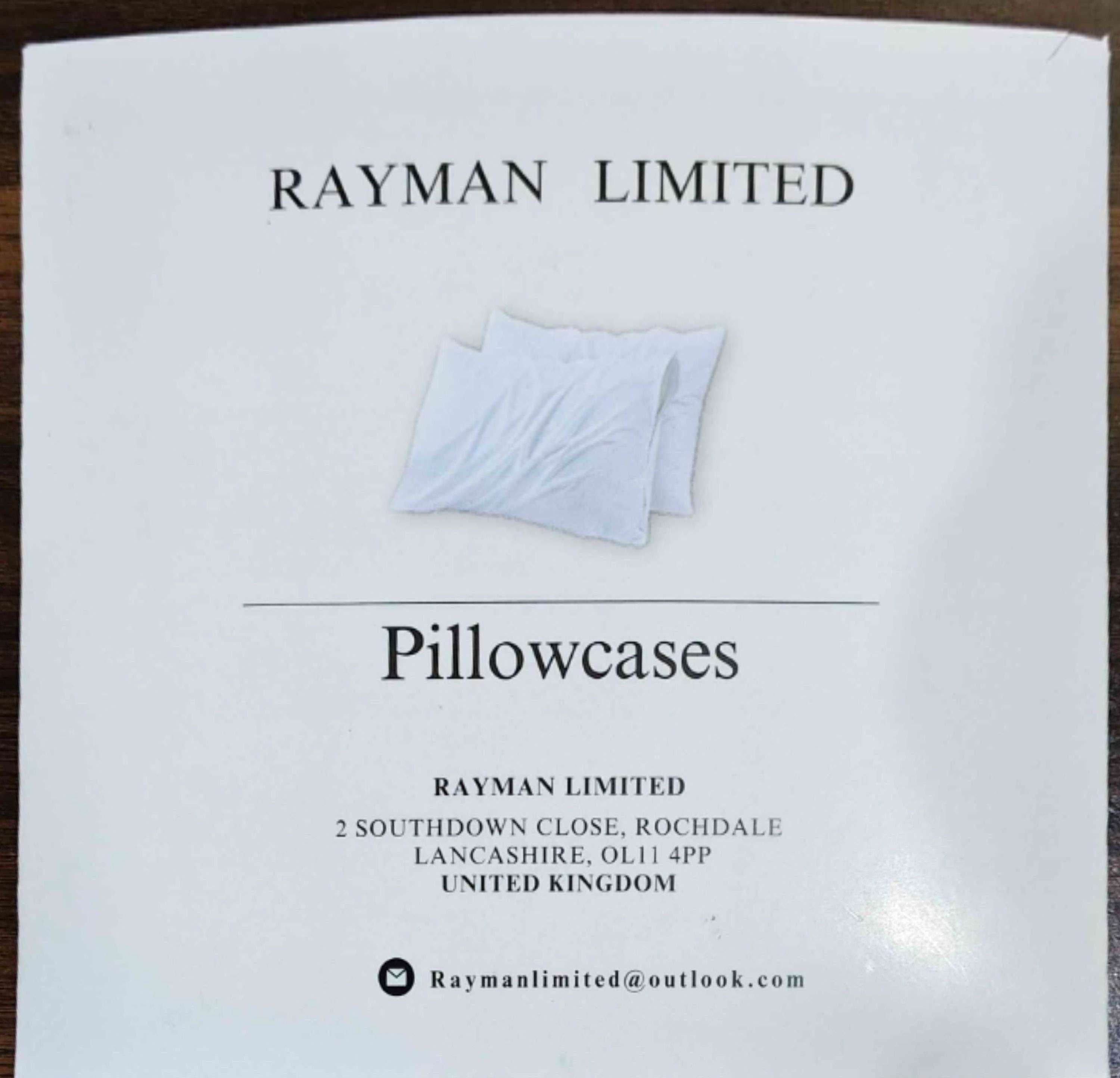 RAYMAN LIMITED Luxury Pillowcase Set – Smooth, Durable, Hotel Quality